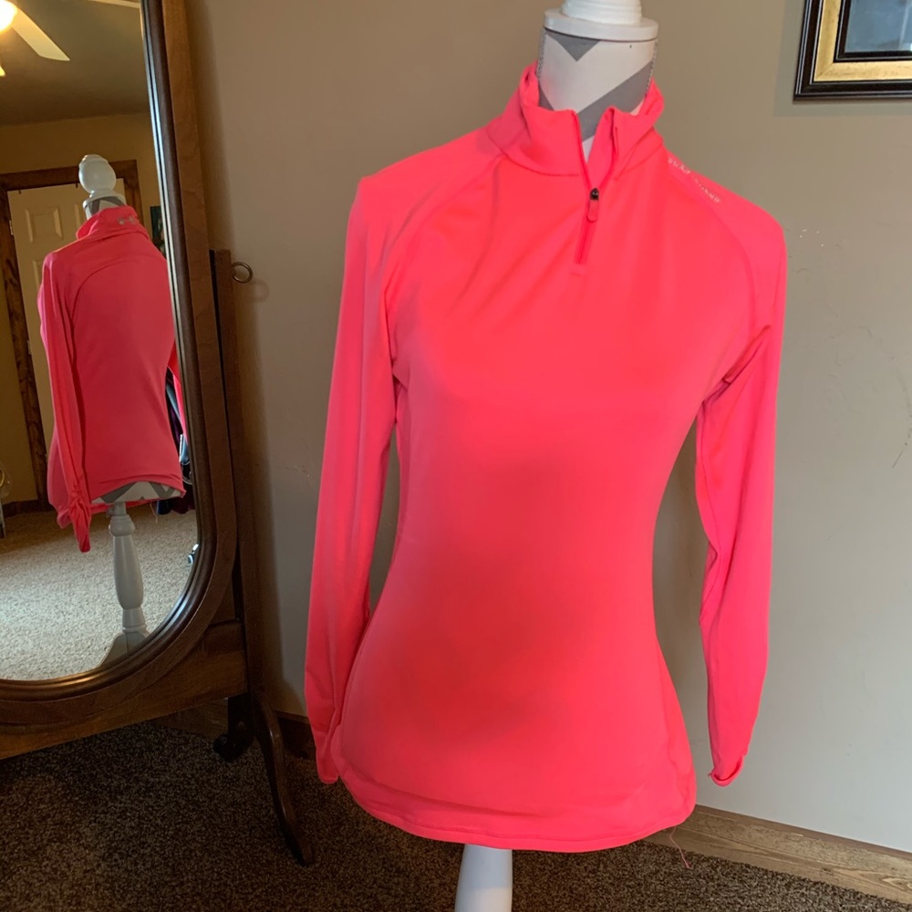 Under Armor cold gear quarter zip. Hot pink.